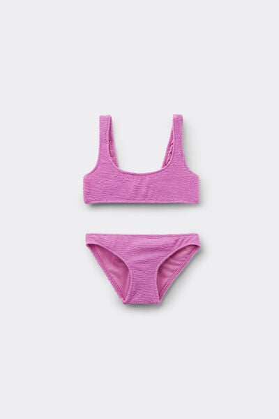 Maillot De Bain Deux Pièces Fille Crinkle Waves