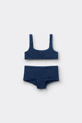 Maillot De Bain Deux Pièces Fille Crinkle Waves