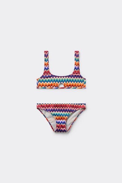 Maillot De Bain Deux Pièces Fille Vibrant Chevron
