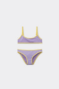 Maillot De Bain Deux Pièces Fille Bicolor Piping