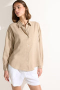 Chemisier Court En Lin Et Viscose