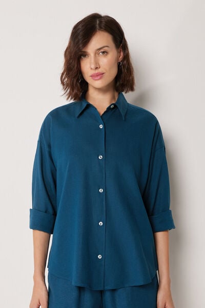 Chemisier Court En Lin Et Viscose