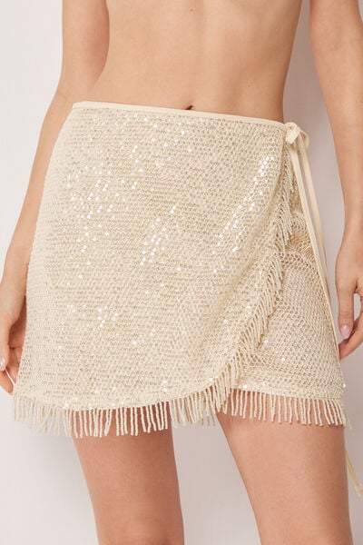 Jupe À Paillettes Sequin Net
