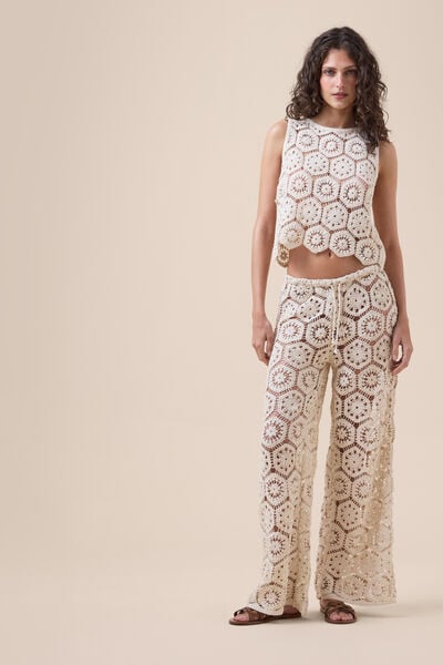 Pantalon Palazzo En Crochet