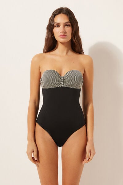 Maillot Une Pièce Golden Stripes