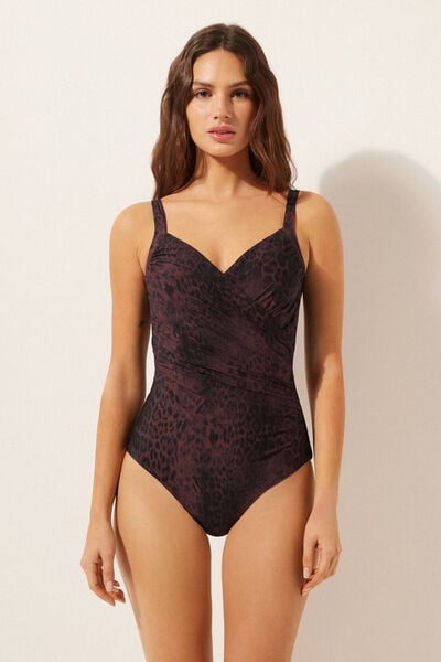 Maillot Une Pièce Gainant Dark Animalier