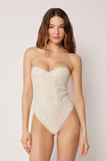 Maillot De Bain Une Pièce Sequin Net