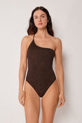 Maillot De Bain Une Pièce À Une Bretelle Metallic Glow