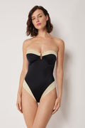 Maillot De Bain Une Pièce Elegant Bicolor