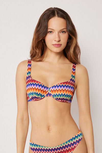 Haut De Maillot De Bain Balconnet Vibrant Chevron