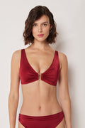 Haut De Maillot Brassière Shiny Satin