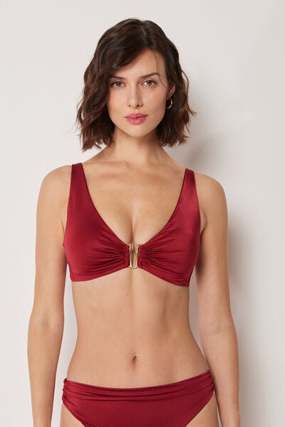 Haut De Maillot Brassière Shiny Satin