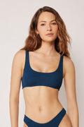 Haut De Maillot Brassière Crinkle Waves