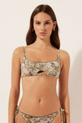 Haut De Maillot Brassière Feuillage Tropical