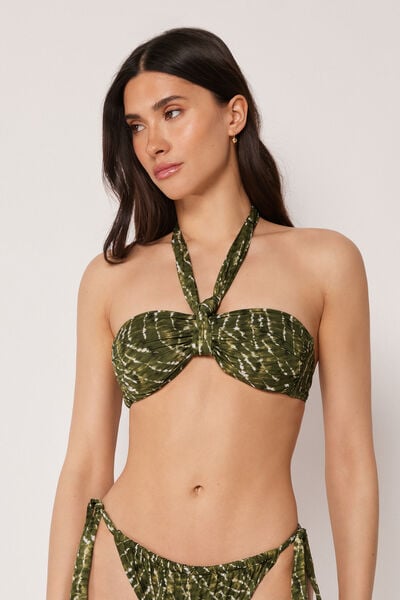 Haut De Maillot De Bain Bandeau Natural Tie-dye