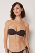 Haut De Maillot Bandeau Bicolor Embroidery