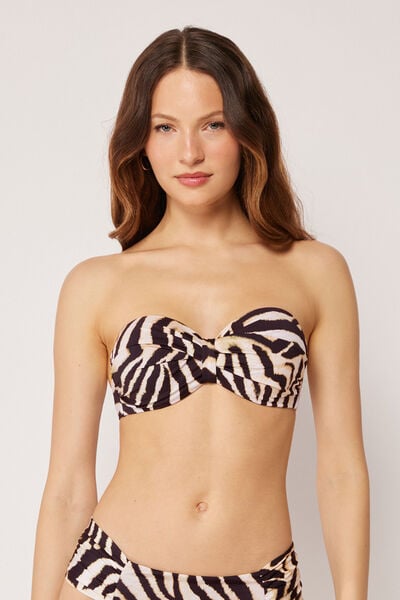 Haut De Maillot Bandeau Savannah Zebra