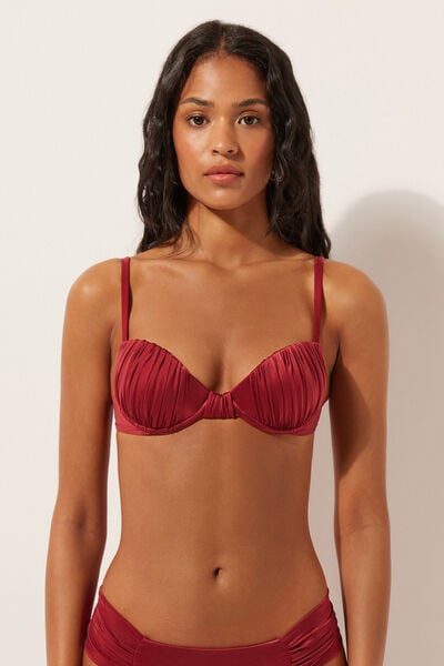 Haut De Bikini Push-up Rembourré Shiny Satin