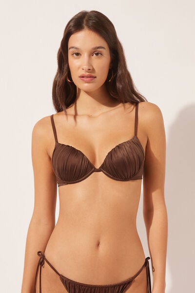 Haut De Maillot Push-up Shiny Satin