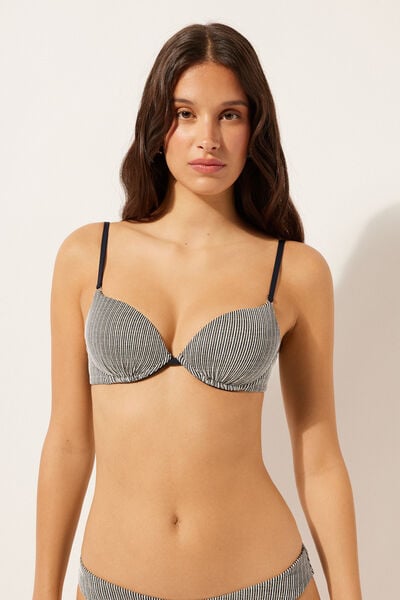 Haut De Maillot Push-up Golden Stripes