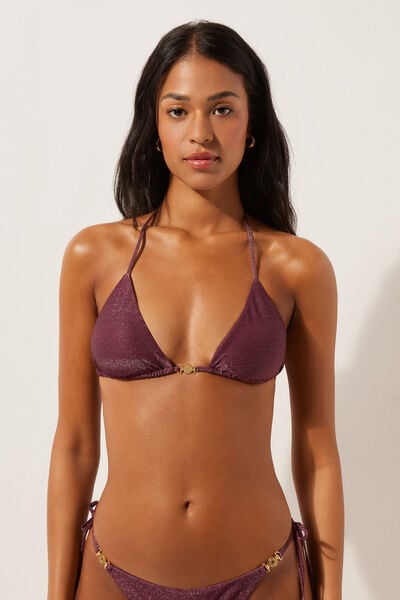 Haut De Maillot Triangle Golden Glow