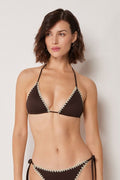 Haut De Maillot Triangle Bicolor Embroidery