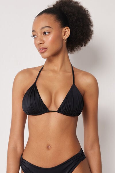 Haut De Maillot De Bain Triangle Shiny Satin