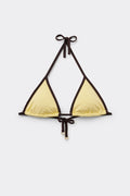 Top De Bikini Triangle À Liseré Bicolore
