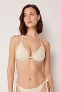 Haut De Maillot De Bain Triangle Rembourré Sequin Net