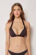 Haut De Maillot Triangle Rembourré Bicolor Embroidery