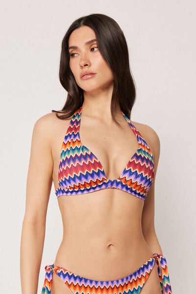 Haut De Maillot De Bain Triangle Rembourré Vibrant Chevron