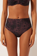 Bas De Bikini Taille Haute Dark Animalier