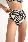 Bas De Maillot Taille Haute Savannah Zebra