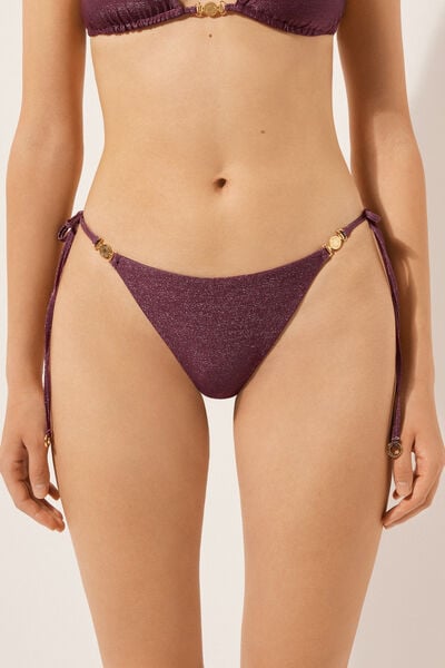 Bas De Maillot Brésilien À Lanières Golden Glow