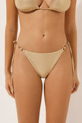 Bas De Maillot Brésilien À Lanières Gold Waves