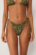 Bas De Maillot De Bain Brésilien À Lacets Natural Tie-dye