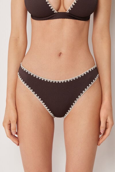 Bas De Maillot Bicolor Embroidery