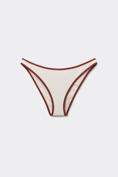 Slip De Bikini À Liseré Bicolore
