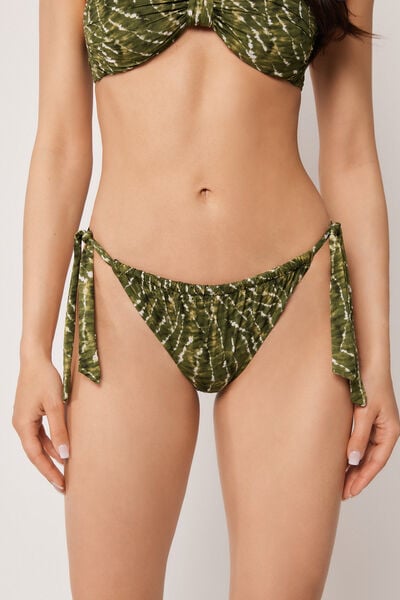 Bas De Maillot De Bain Avec Nœuds Natural Tie-dye