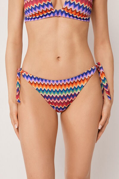Bas De Maillot De Bain À Nœuds Vibrant Chevron