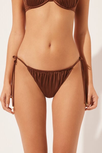 Bas De Maillot À Lanières Shiny Satin