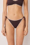 Bas De Maillot À Lanières Bicolor Embroidery