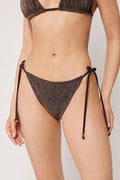 Bas De Maillot À Lanières Brown Glitter