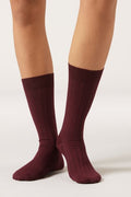 Chaussettes Mi-hautes Côtelées
