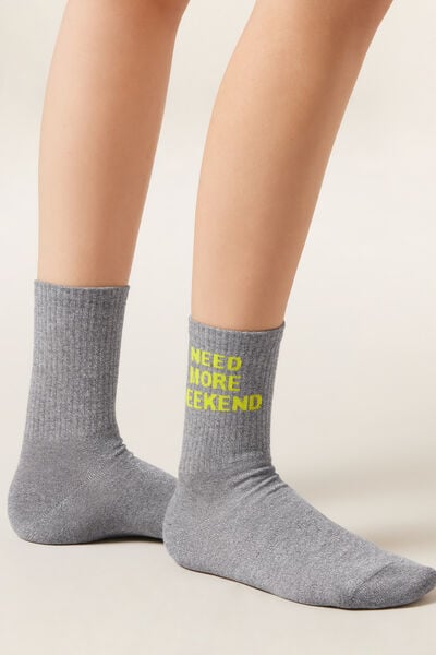 Chaussettes À Inscriptions Pailletées