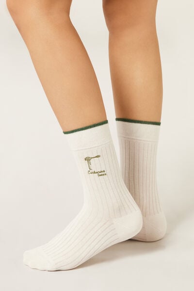 Chaussettes À Broderies D'inspiration Italienne