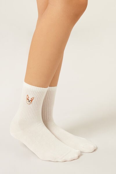 Chaussettes À Broderies Chiens