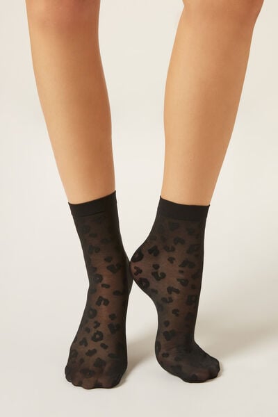 Chaussettes Courtes Transparentes À Motif Animal