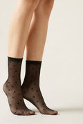Chaussettes À Motifs Cœurs Et Pois