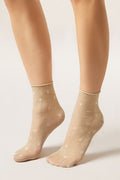 Chaussettes Voile À Paillettes Et Cœurs